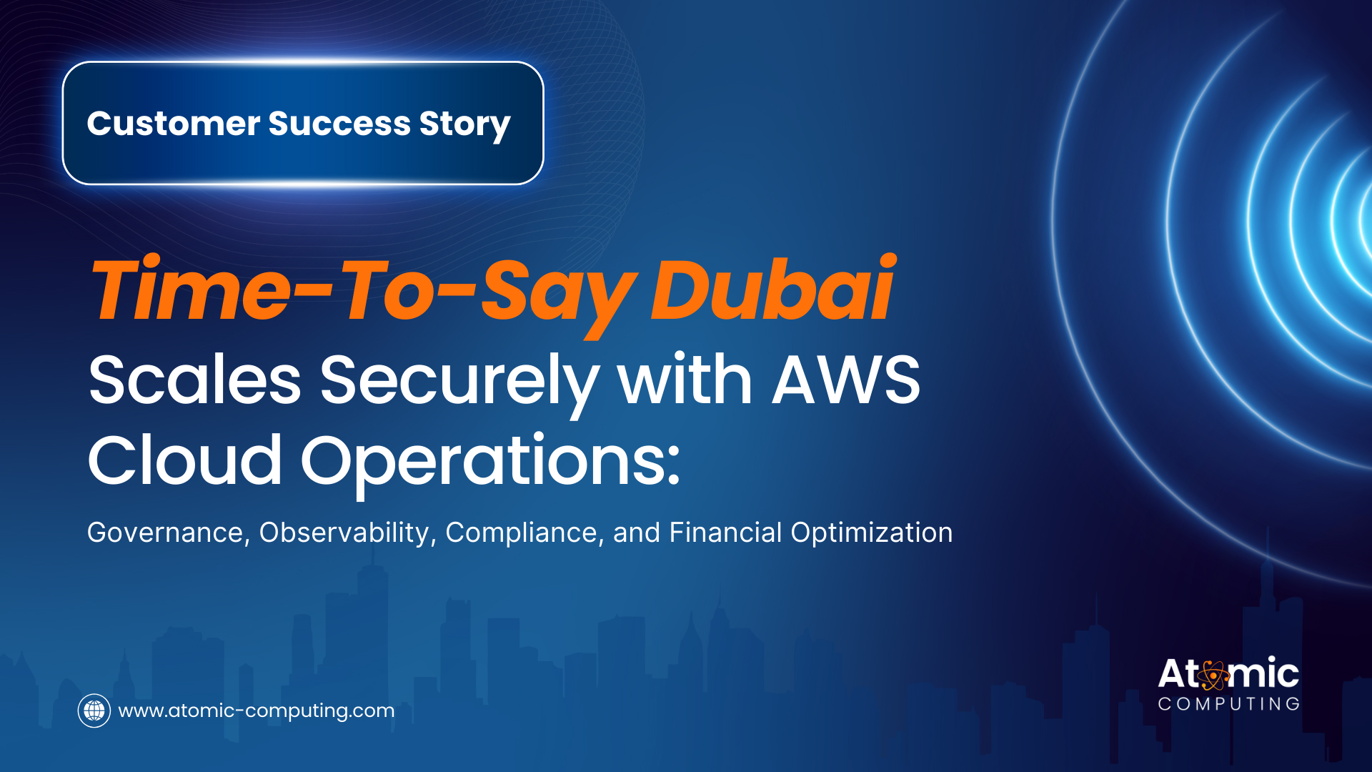 Time-To-Say Dubai Scales Securely with AWS Cloud Operations: Governance, Observability, Compliance, and Financial Optimization